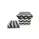 Textil Doboz Mobil, Cikk-Cakk Fekete 55-LM-167 - 20*20*H19cm