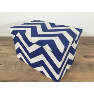 Textil Doboz Mobil, Cikk-Cakk Kék 55-LM-170 - 34*23*H22cm