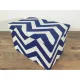 Textil Doboz Mobil, Cikk-Cakk Kék 55-LM-170 - 34*23*H22cm