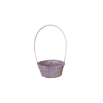   Bambusz Flor. Ovál Anitkolt Lila 66-2-A/LILA - 30*22*H13/49cm