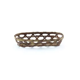 KOSÁR BAMBUSZ LYUKACSOS OVÁL BARNA 208-40 18X8XH4CM 1DB