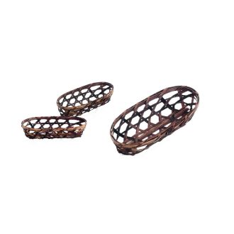 Bambusz Kosár Lukacsos Ovál Barna 208-40 - 18*8*H4cm