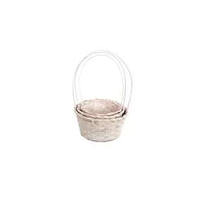   FLORENTIN BAMBUSZ KEREK 66-54-A/FEHÉR S/3 - 21X10XH/36CM 8 1DB