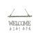 Ajtódísz Welcome 210-ADF-4 - 40*9cm