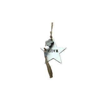Ajtódísz Csillag Love 210-AD-13 - 10*7cm