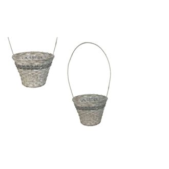   Bambusz Flor. Kerek Szürke Mintás 66-50/GREY - D23*H17/53cm