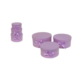 Ajándék-Virág Papírdoboz Szett/3 100-20/LILA - D20*H10cm