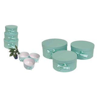   Ajándék-Virág Papírdoboz Szett/3 100-20/ZÖLD - D20*H10cm