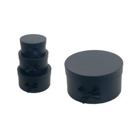   PAPÍRDOBOZ SZETT/3 AJÁNDÉK-VIRÁG 100-P-30/FEKETE D20XH12CM 1DB