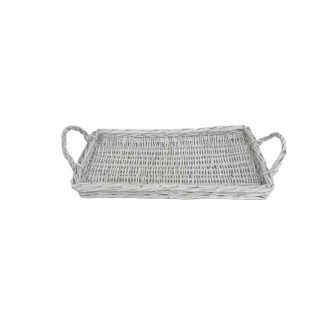 Vessző Kosár Fehér Tégla Füles 90-143 - 38*22*H4cm