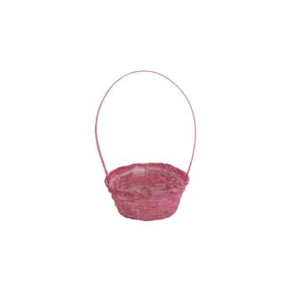   Bambusz Flor. Ovál Antikolt Kicsi 66-22-A/PIROS - 25*18*H10/40cm