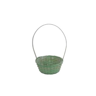   Bambusz Flor. Ovál Antikolt Kicsi 66-22-A/ZÖLD - 25*18*H10/40cm
