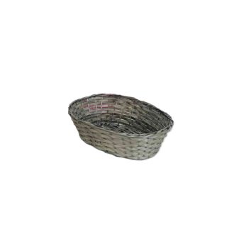 Bambusz Kosár Ovál Szürke 208-51/GREY - 32*22*H8cm