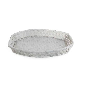 Bambusz Kosár Fehér 208-01/W - 25*35*H5cm