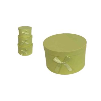 Ajándék-Virág Papírdoboz Szett/3 100-25/ZÖLD - D15*H8cm