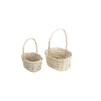 Vessző Florentin Ovál Fehér S/2 17-2-12 - 25*20*H11/32cm