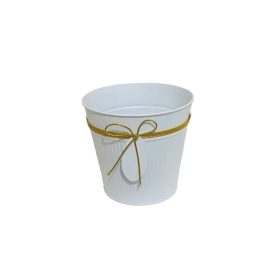 KASPÓ BÁDOG FEHÉR LOGÓVAL 140-B-102/M D16,5XH15CM 1DB