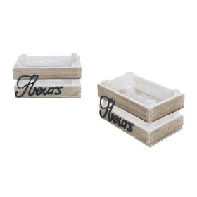   VIRÁGLÁDA MINI FLEURS FELIRATTAL 140-W-500/S 22X12,5XH10,5/H11,5CM 1DB