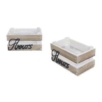   Mini Virágláda, Fleurs Felirattal 140-W-500/M - 27*17,5*H11,5/12,5cm
