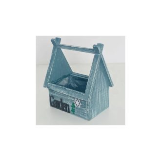 Házikó Kaspó Kék 140-W-42 - 18*15*H10/24cm