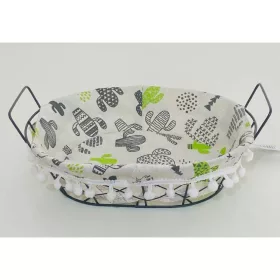 KOSÁR KENYERES FÉM KAKTUSZ OVÁL 70-F-203 27X20XH8CM 1DB