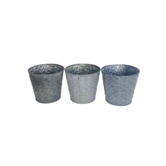 Bádog Kaspó Kerek Bronz 232-B-43 - D18,5/13,5*H16cm 3/60