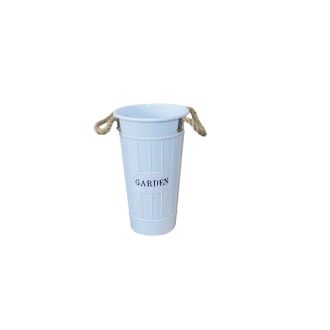   Bádog Kaspó Kötélfülű Magas 232-B-968/FEHÉR - D20*H33cm