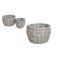 Vessző Kaspó Szürke S/2 90-22-110 - D26*H19  D17*H16cm 
