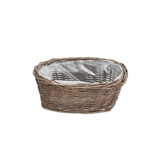 Vessző Kaspó Ovál Barna 90-22-117 - 18*12*H7cm