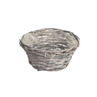 Vessző Kaspó Kerek Szürke 90-22-24/SZÜRKE - D20*H9cm