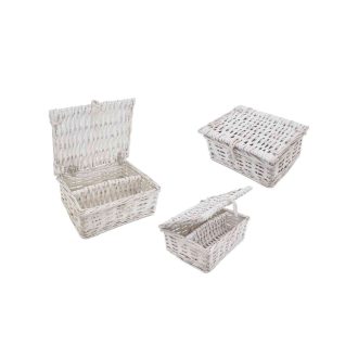 Vessző Tároló Fedeles Fehér 90-22-D6/FEHÉR - 21*17*H9cm