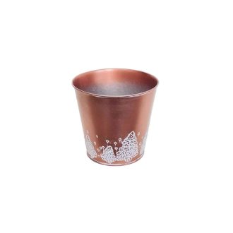 Bádog Kaspó Kerek Rosegold 140-B-22-23 - D18/13*H16,5cm