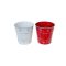 Bádog Kaspó Fehér-Piros Mix, Hópihés 140-B-22-08/S - D13/9*H13cm 120/2