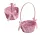 KOSÁR RATTAN FONOTT FÜLES PINK MASNIS 66-39-A/PINK-D19XH9/32CM 1DB
