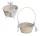KOSÁR RATTAN FONOTT FÜLES FEHÉR MASNIS 66-39-A/FEHÉR-D19XH9/32CM 1DB