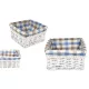 KOSÁR RATTAN FONOTT ANYAGGAL BÉLELT FEHÉR 68-902/L-30X30XH15CM 1DB