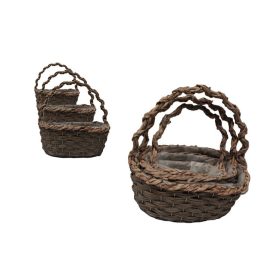   KOSÁR RATTAN FONOTT FÜLES OVÁL 54-200-35X27XH14/36CM 3DB 1CS