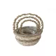 KOSÁR RATTAN FONOTT FÜLES KEREK SZETT 54-201 D26XH15/34CM 3DB 1CS
