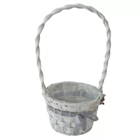   KOSÁR RATTAN FONOTT FÜLES KEREK FEHÉR MASNIS 54-105-D23XH15/47CM 1DB