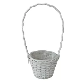   KOSÁR RATTAN FONOTT FÜLES KEREK FEHÉR 54-106-D22XH16/50CM 1DB
