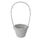 KOSÁR RATTAN FONOTT FÜLES KEREK FEHÉR 54-106-D22XH16/50CM 1DB