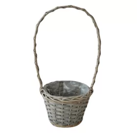   KOSÁR RATTAN FONOTT FÜLES KEREK SZÜRKE 54-107-D22XH16/51CM 1DB