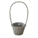 KOSÁR RATTAN FONOTT FÜLES KEREK SZÜRKE 54-107-D22XH16/51CM 1DB