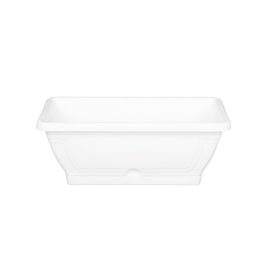 VIRÁGLÁDA+ALÁTÉT FEHÉR 40CM 6L 1DB