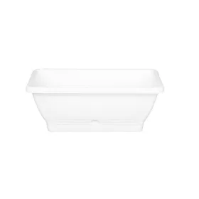 Virágláda+Alátét Fehér 40CM 6L 1DB