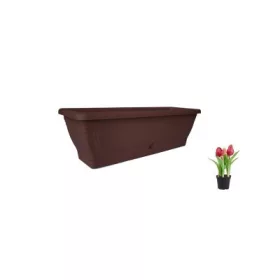 Virágláda+Alátét Sötétbarna 40CM 6L 1DB