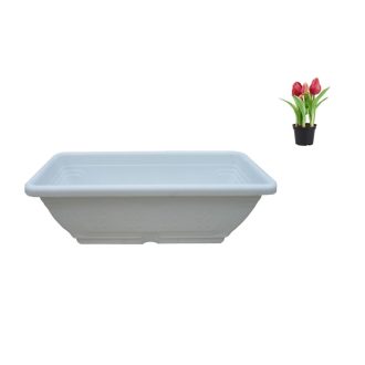 Virágláda Tálcával Magyar 60cm Fehér 