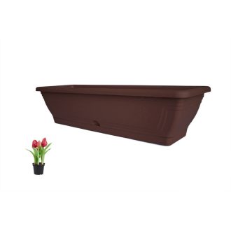 Virágláda Tálcával Magyar 60cm Barna 