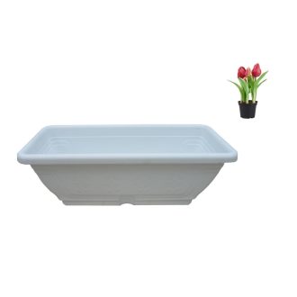Virágláda Tálcával Magyar 80cm Fehér 