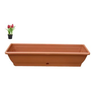 Virágláda Tálcával Magyar 80cm Terra 